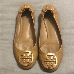 Tory Burch sand/gold Reva patent